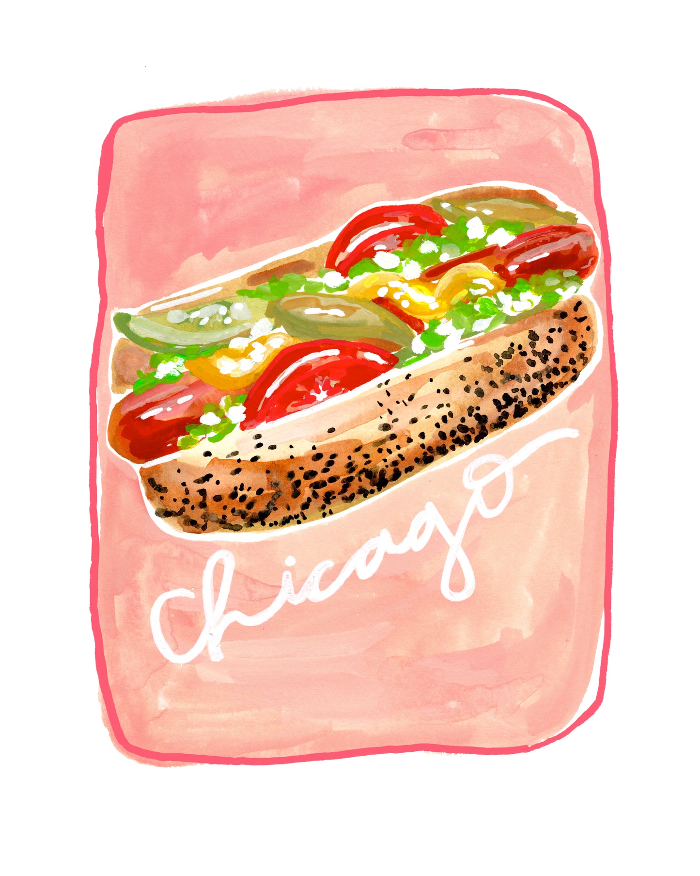 Chicago Hot Dog Print