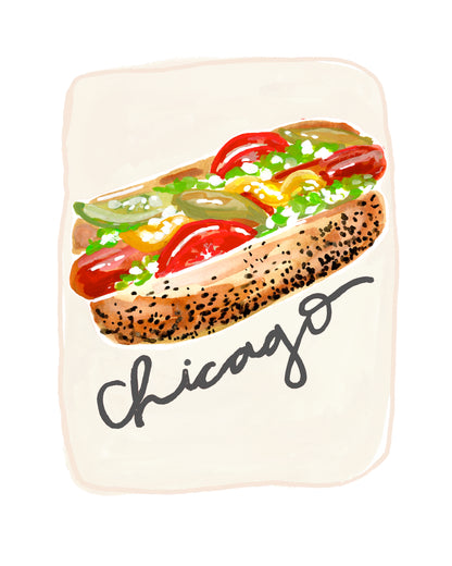 Chicago Hot Dog Print