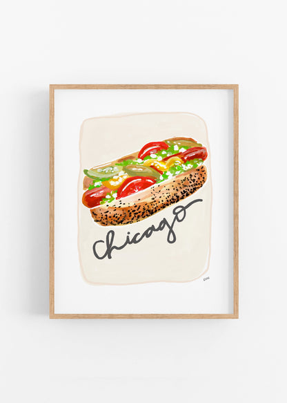 Chicago Hot Dog Print