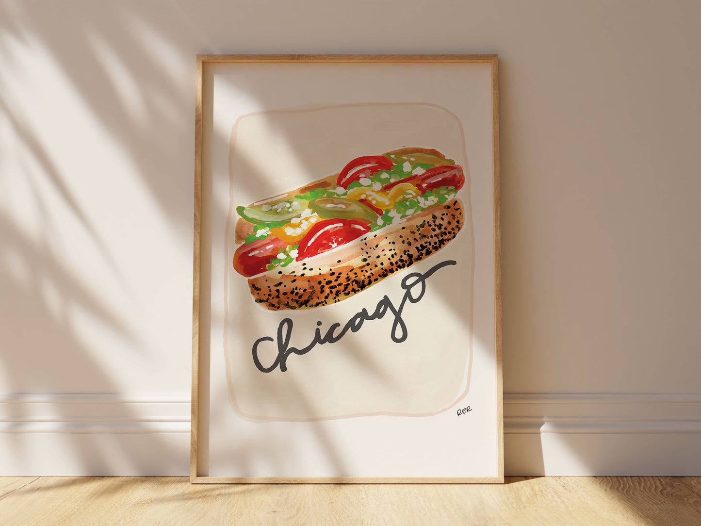 Chicago Hot Dog Print