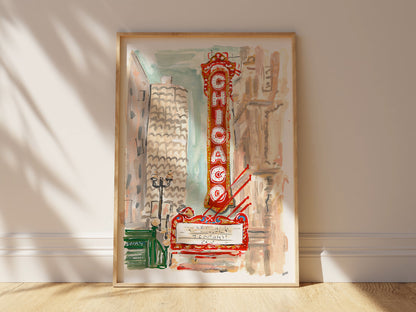 Chicago Theater Print